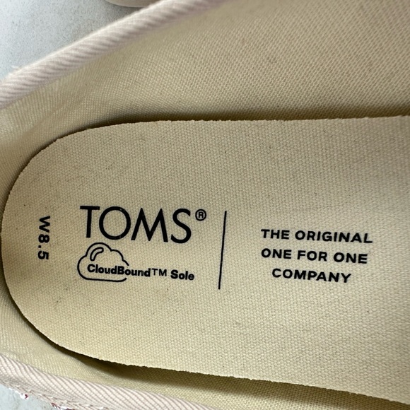 NWOT Toms Alpargata Natural Glitter Slip On Shoes Sneakers Flats Loafers, 8.5 - Picture 11 of 13